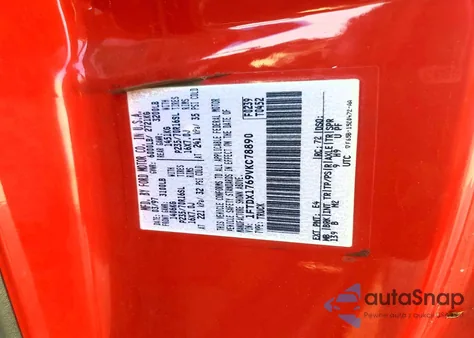 1997 Ford F150 from USA, damaged, VIN 1FTDX1769VKC78890